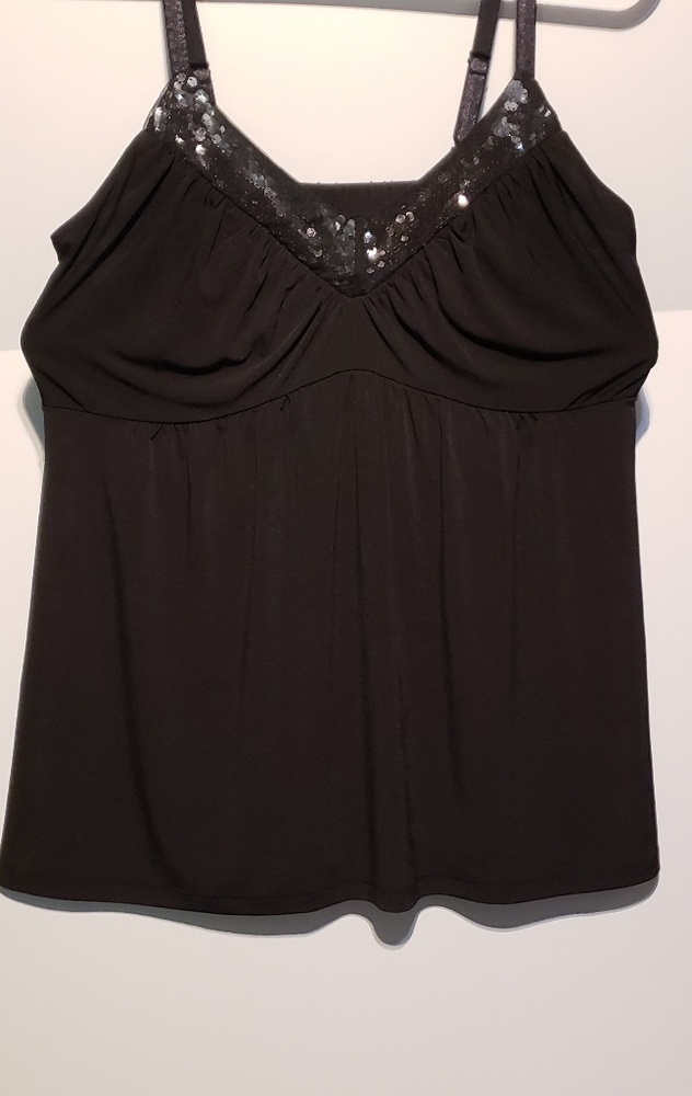 Torrid Black Cami with sequin embelishment size 1